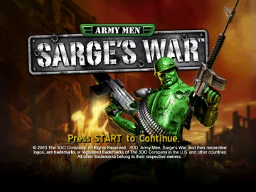 Army Men - Sarge's War screen shot title